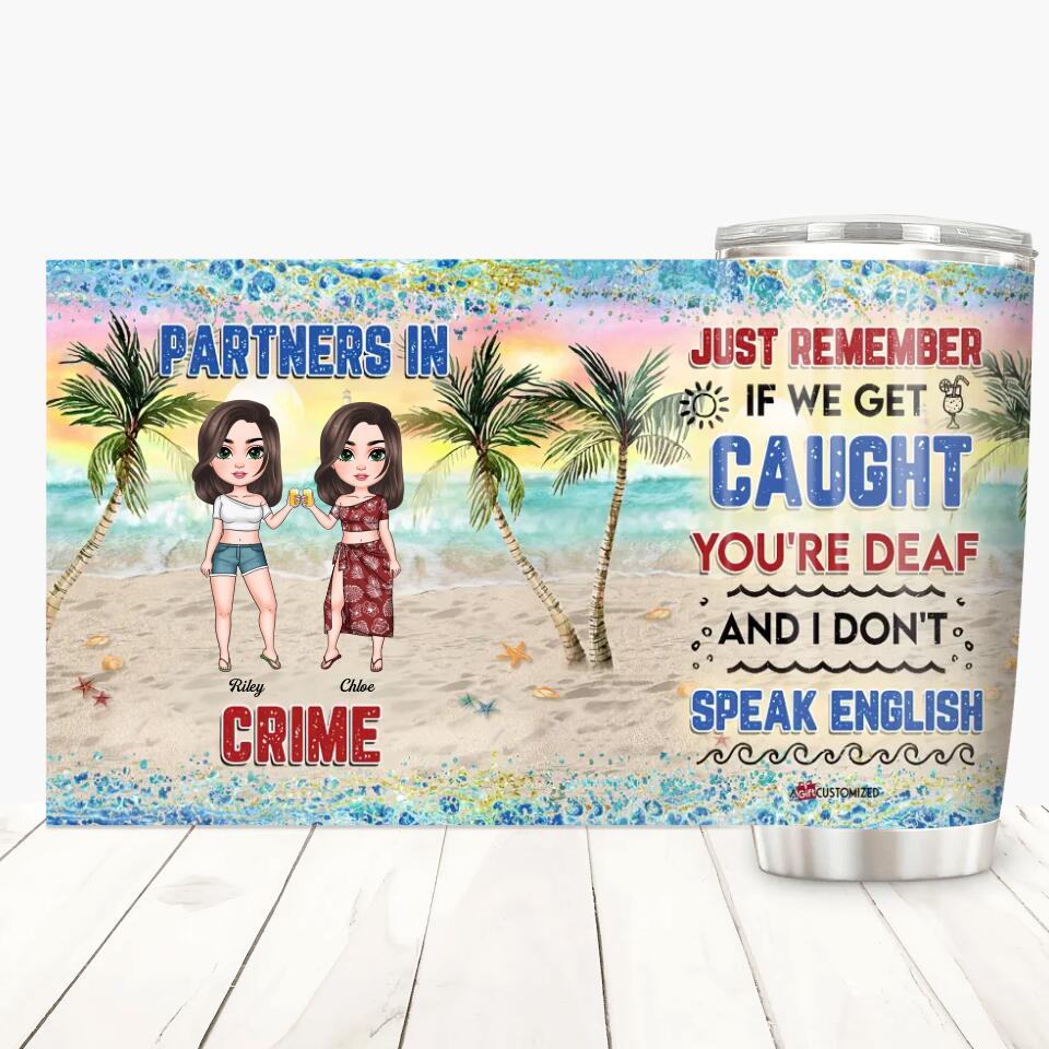 Personalized Tumbler - Gift For Friends - Partners In Crime ARND005