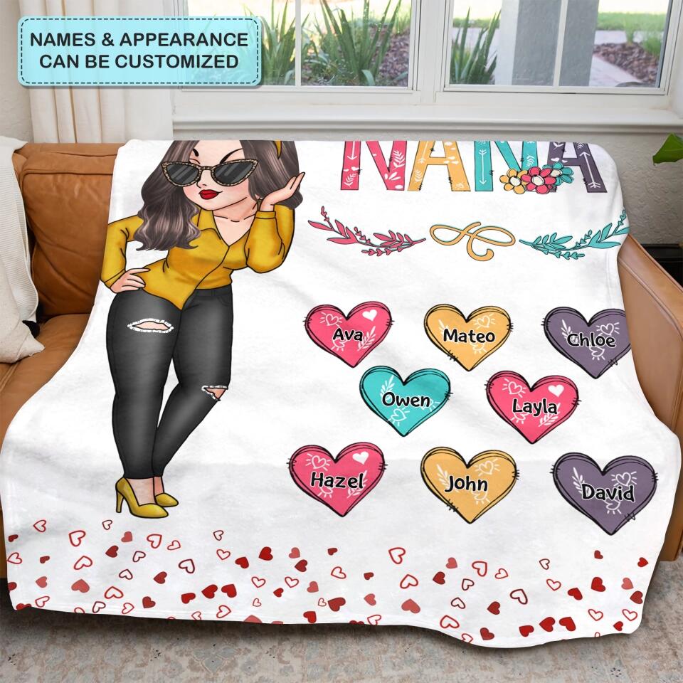 Blessed To Be Called Grandma - Personalized Blanket - Gift For Grandma