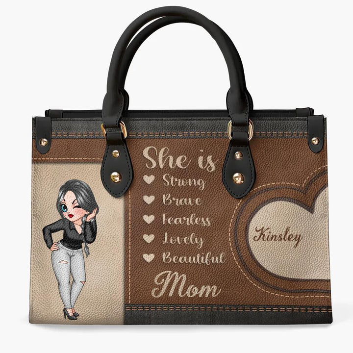 Personalized Leather Bag - Mother's Day Gift For Mom, Grandma, Auntie, Wife - Beautiful Woman ARND005