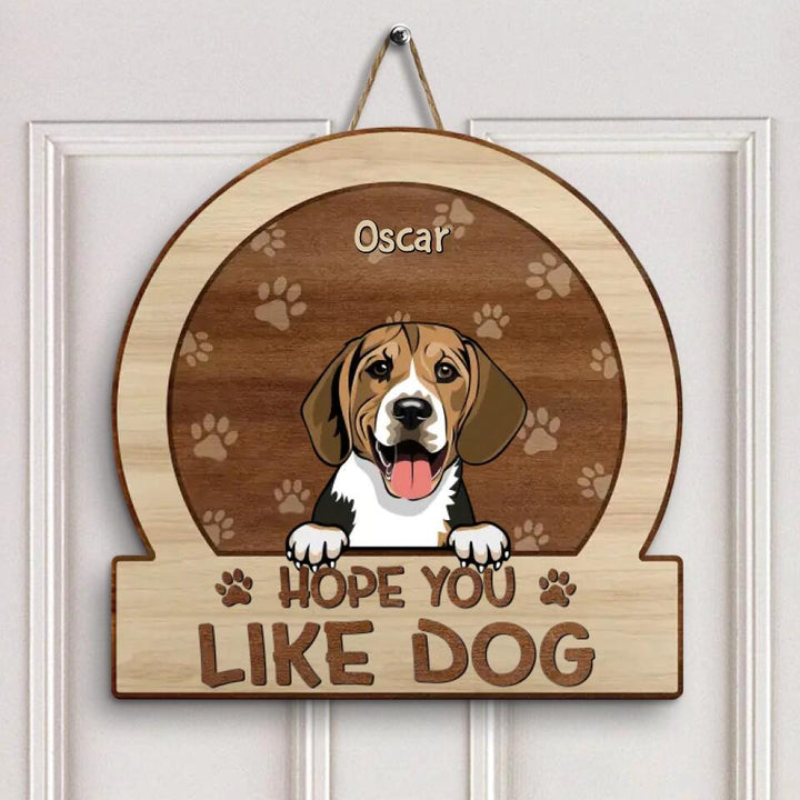 Personalized Door Sign - Gift For Pet Lover - Hope You Like Cats ARND018