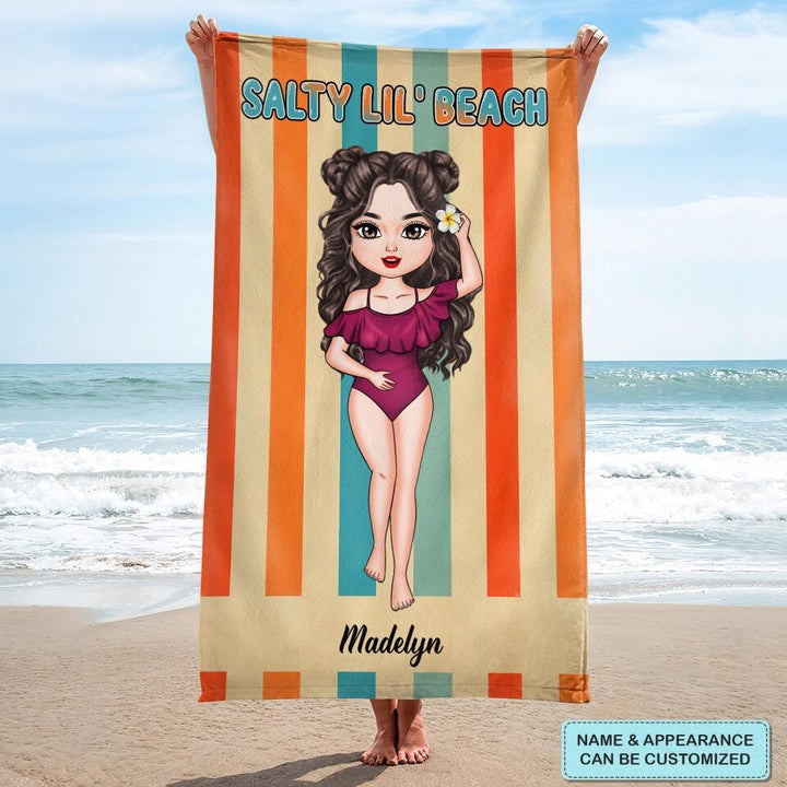 Personalized Beach Towel - Gift For Beach Lover - Just A Girl Who Loves Beach ARND0014