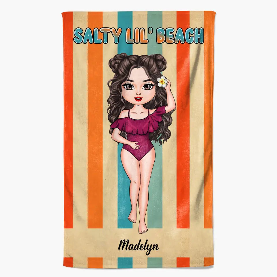 Personalized Beach Towel - Gift For Beach Lover - Just A Girl Who Loves Beach ARND0014