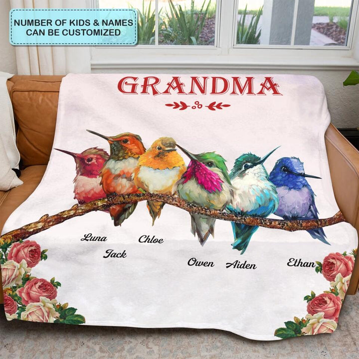 Blessed To Be Called Grandma - Personalized Blanket - Gift For Grandma