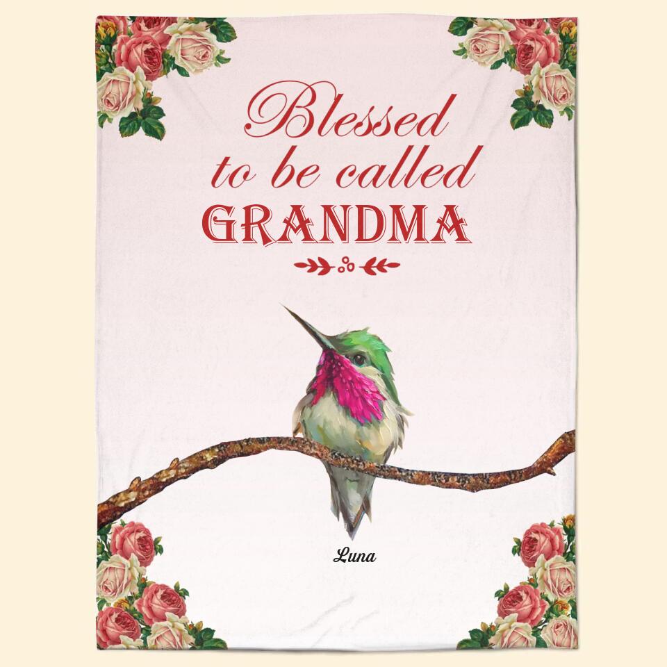 Blessed To Be Called Grandma - Personalized Blanket - Gift For Grandma