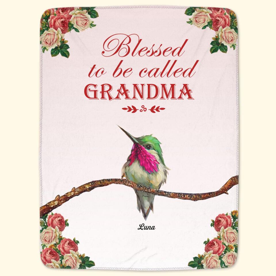 Blessed To Be Called Grandma - Personalized Blanket - Gift For Grandma