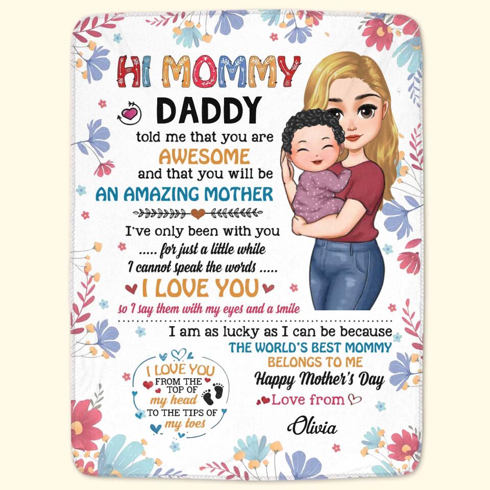 Personalized Blanket - Mother's Day Gift For Mom - The World's Best Mommy Belongs To Me ARND0014