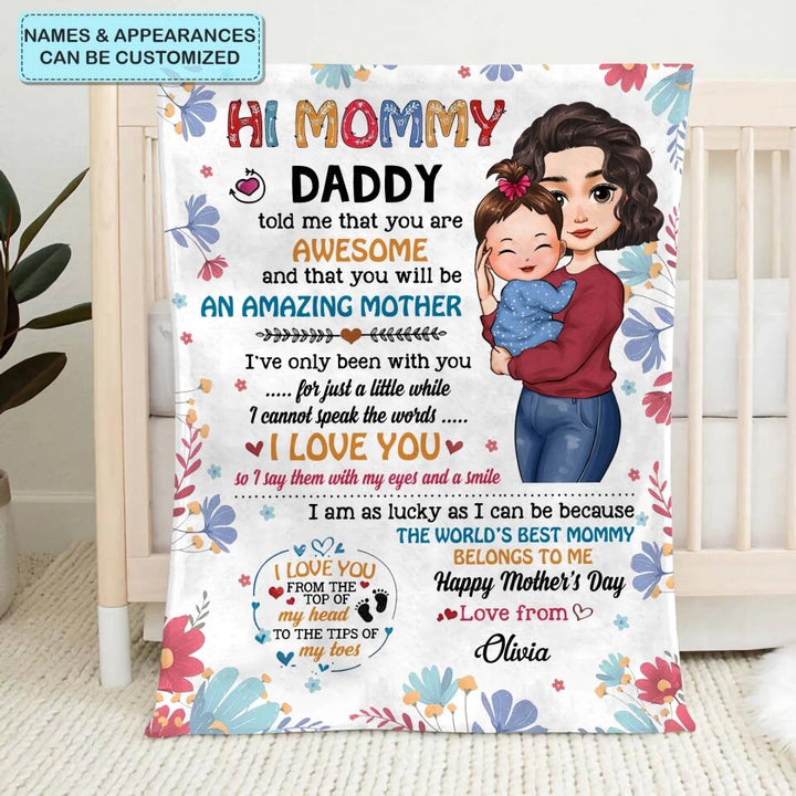 Personalized Blanket - Mother's Day Gift For Mom - The World's Best Mommy Belongs To Me ARND0014