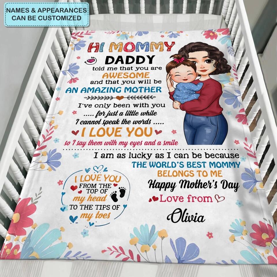 Personalized Blanket - Mother's Day Gift For Mom - The World's Best Mommy Belongs To Me ARND0014
