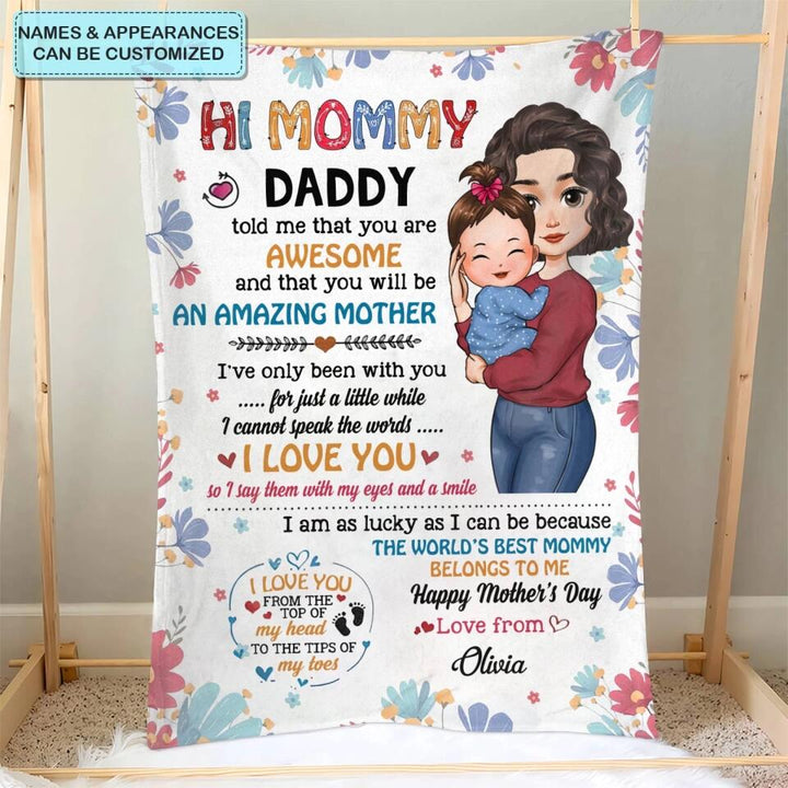 Personalized Blanket - Mother's Day Gift For Mom - The World's Best Mommy Belongs To Me ARND0014