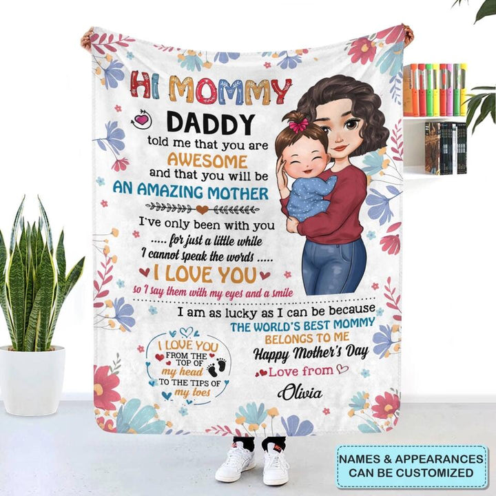 Personalized Blanket - Mother's Day Gift For Mom - The World's Best Mommy Belongs To Me ARND0014