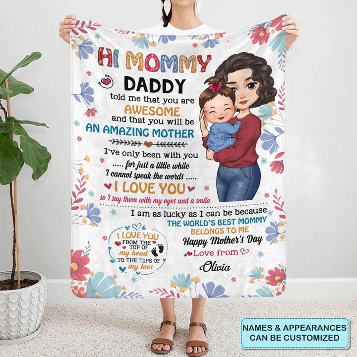 Personalized Blanket - Mother's Day Gift For Mom - The World's Best Mommy Belongs To Me ARND0014
