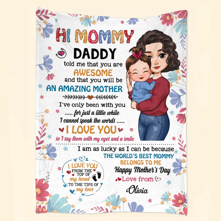 Personalized Blanket - Mother's Day Gift For Mom - The World's Best Mommy Belongs To Me ARND0014