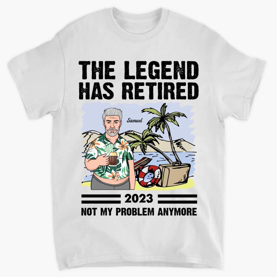 Personalized T-shirt - Retirement Gift, Father's Day Gift For Dad, Grandpa - The Legend Has Retired ARND018