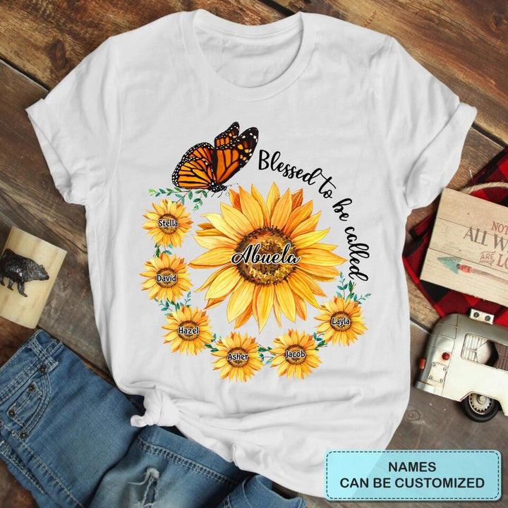 Personalized T-shirt - Mother's Day Gift For Mom, Grandma - Blessed To Be Called Grandma ARND036