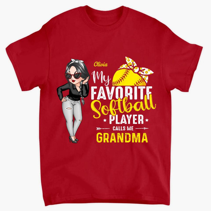 Personalized T-shirt - Mother's Day Gift For Mom, Grandma - My Favorite Softball Player ARND036