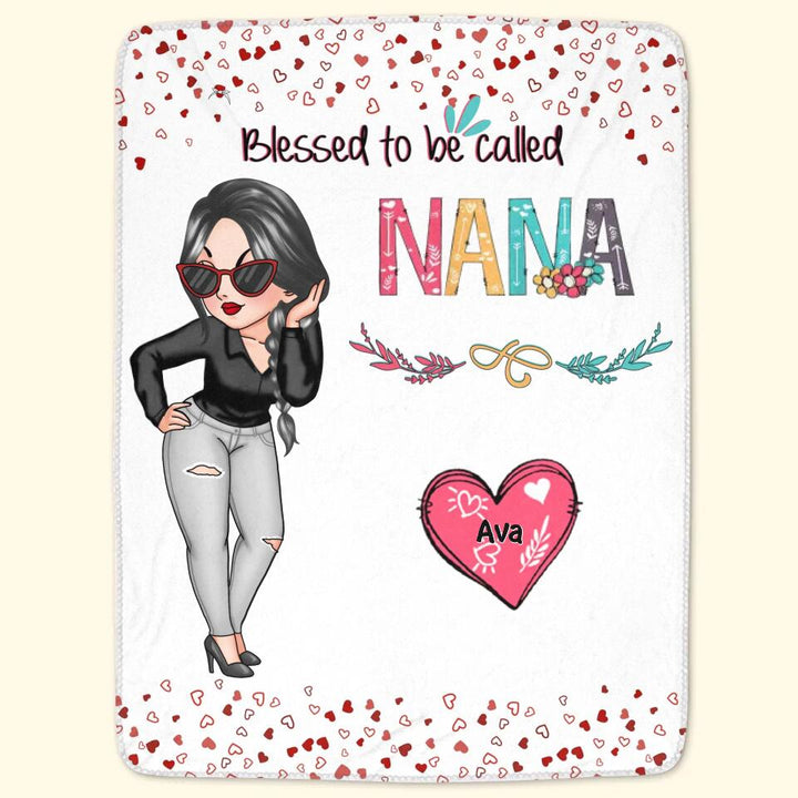 Blessed To Be Called Grandma - Personalized Blanket - Gift For Grandma