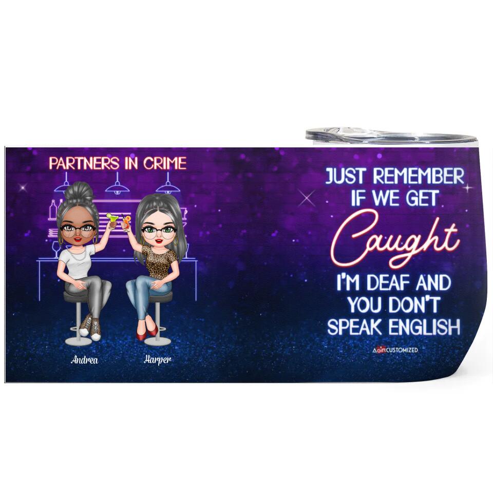 Personalized Wine Tumbler - Gift For Friend - Partners In Crime ARND0014