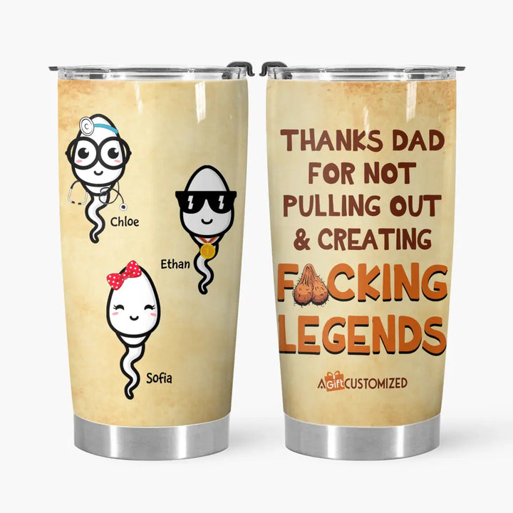 Personalized Tumbler - Father's Day Gift For Dad, Grandpa - Thanks Dad ARND018