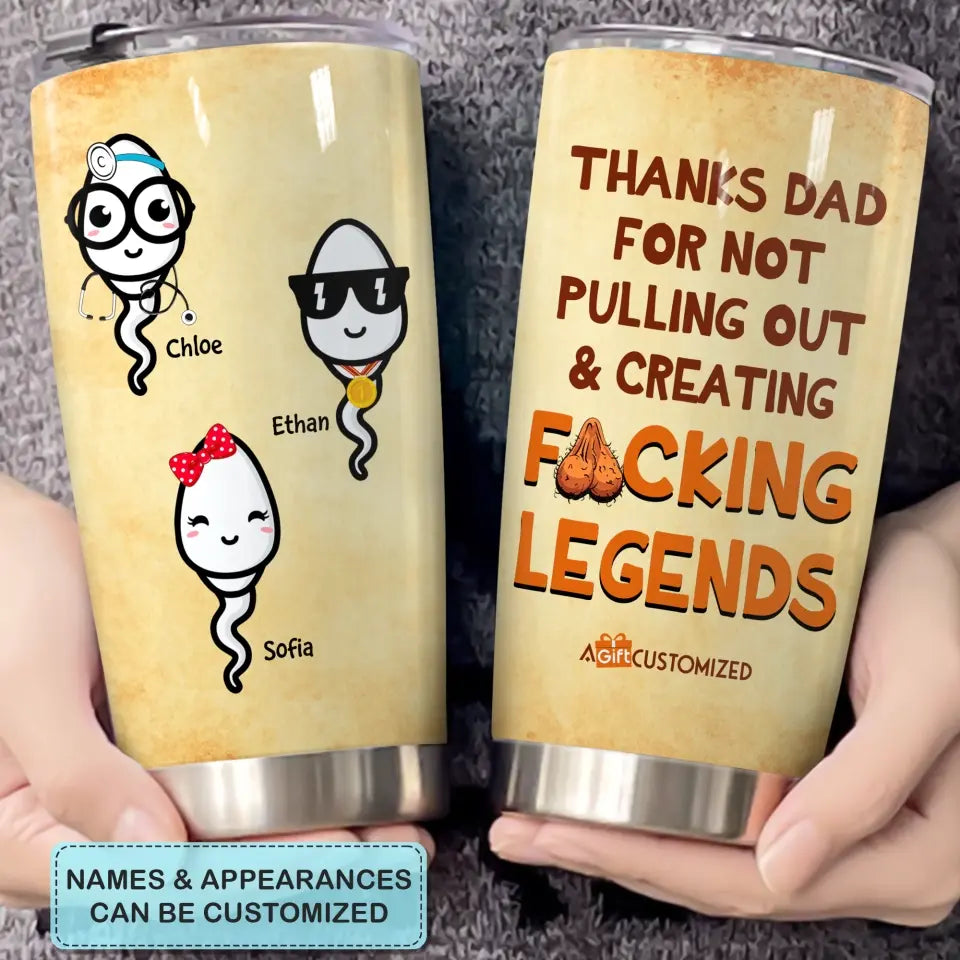 Personalized Tumbler - Father's Day Gift For Dad, Grandpa - Thanks Dad ARND018