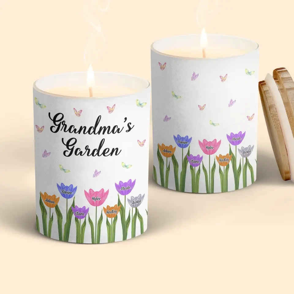 Personalized Candle - Mother's Day Gift For Mom, Grandma - Nana's Garden ARND018