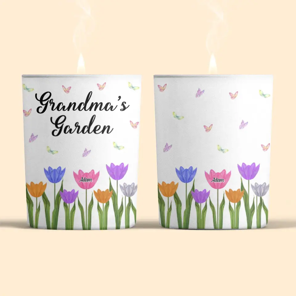 Personalized Candle - Mother's Day Gift For Mom, Grandma - Nana's Garden ARND018