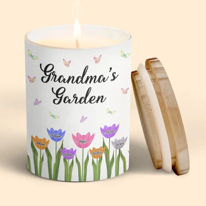 Personalized Candle - Mother's Day Gift For Mom, Grandma - Nana's Garden ARND018