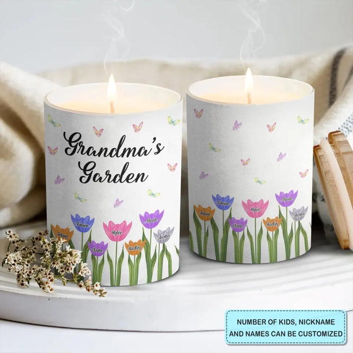 Personalized Candle - Mother's Day Gift For Mom, Grandma - Nana's Garden ARND018