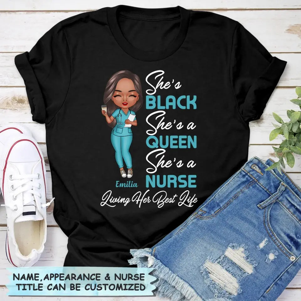 Personalized T-shirt - Nurse's Day, Birthday Gift For Nurse - Living My Best Life ARND018