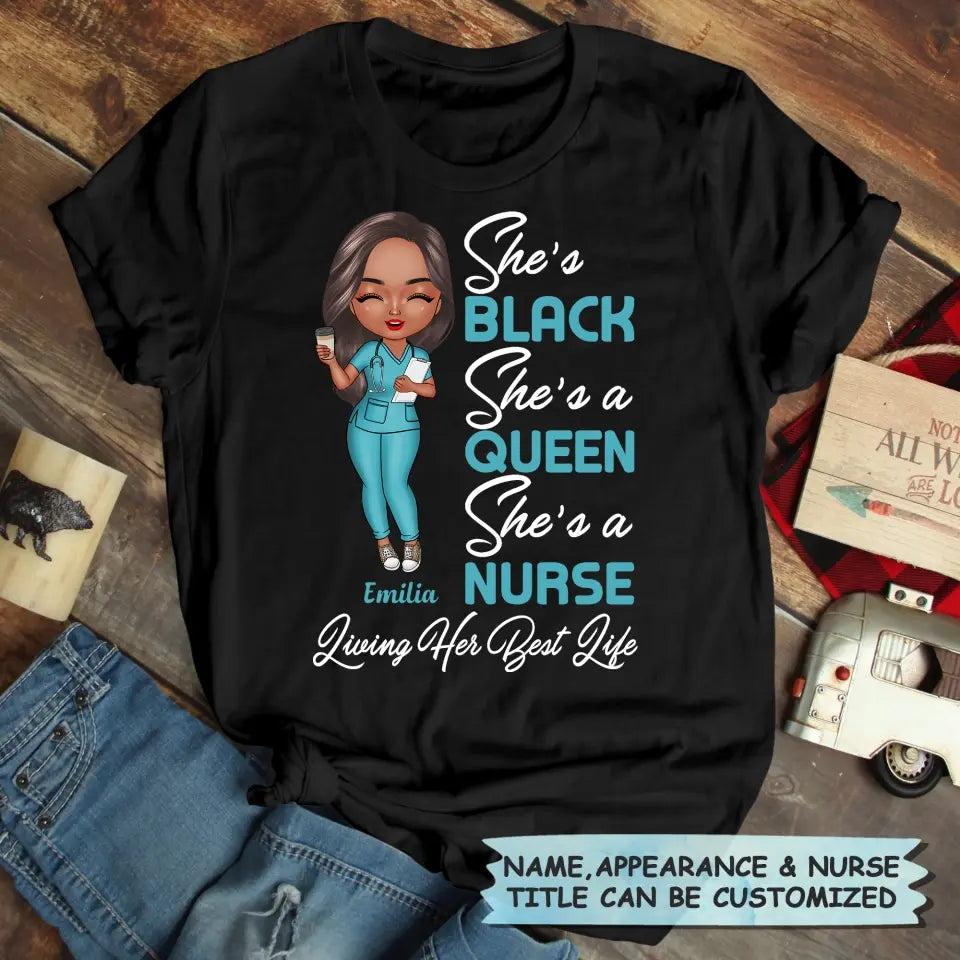 Personalized T-shirt - Nurse's Day, Birthday Gift For Nurse - Living My Best Life ARND018