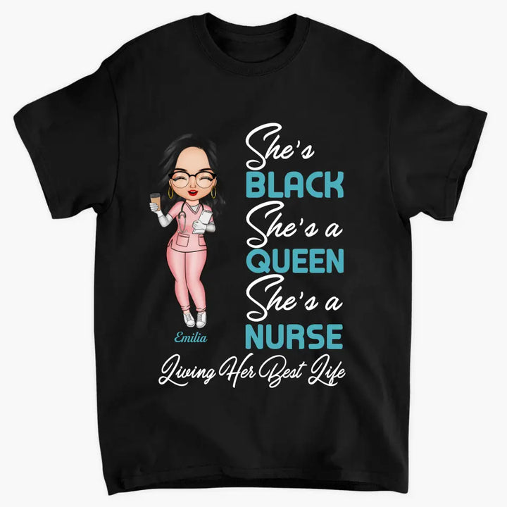 Personalized T-shirt - Nurse's Day, Birthday Gift For Nurse - Living My Best Life ARND018