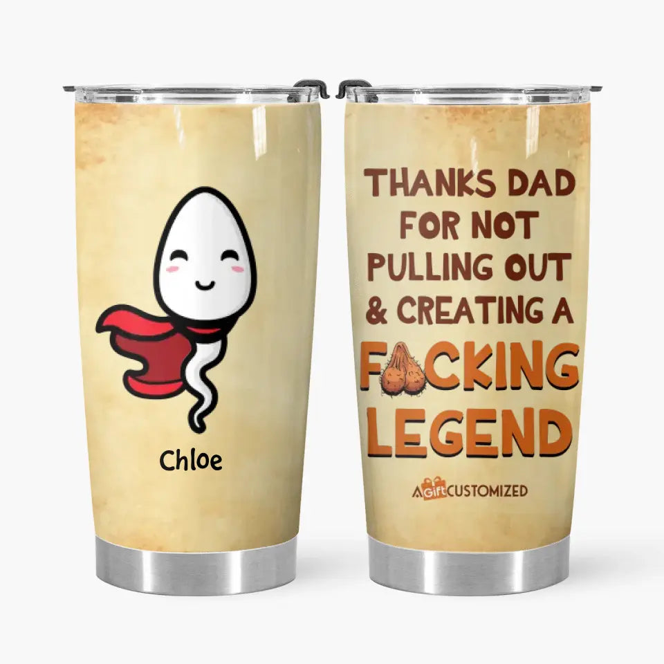 Personalized Tumbler - Father's Day Gift For Dad, Grandpa - Thanks Dad ARND018