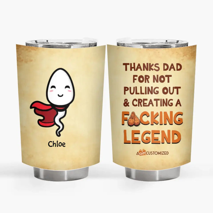 Personalized Tumbler - Father's Day Gift For Dad, Grandpa - Thanks Dad ARND018