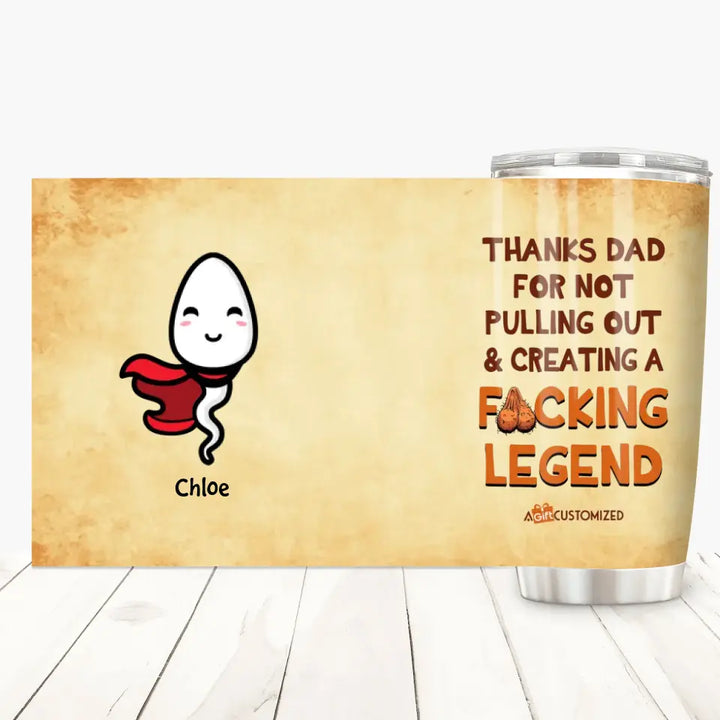 Personalized Tumbler - Father's Day Gift For Dad, Grandpa - Thanks Dad ARND018