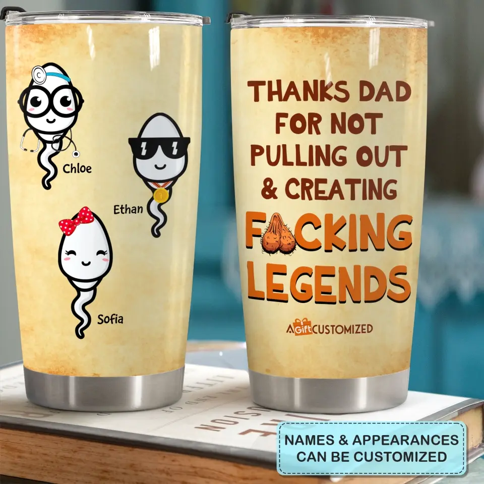 Personalized Tumbler - Father's Day Gift For Dad, Grandpa - Thanks Dad ARND018