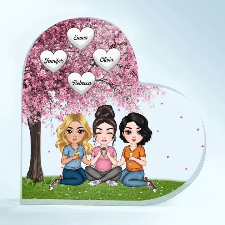 Personalized Heart-shaped Acrylic Plaque - Mother's Day Gift For Mom - Under Blossom Tree ARND018