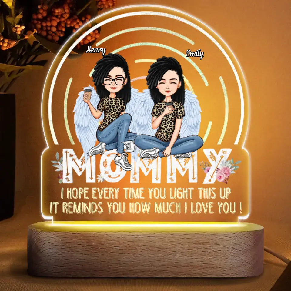 Personalized Acrylic Led Night Light - Mother's Day Gift For Mom, Grandma - It Reminds You How Much I Love You ARND036