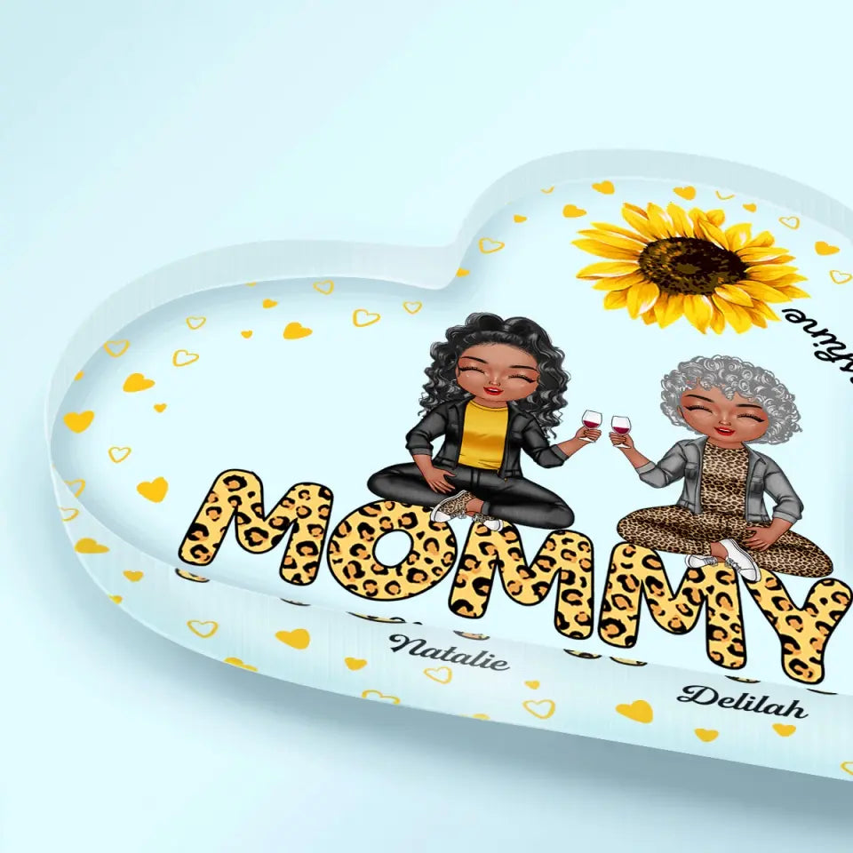 Personalized Heart-shaped Acrylic Plaque - Mother's Day Gift For Mom - You Are My Sunshine ARND0014