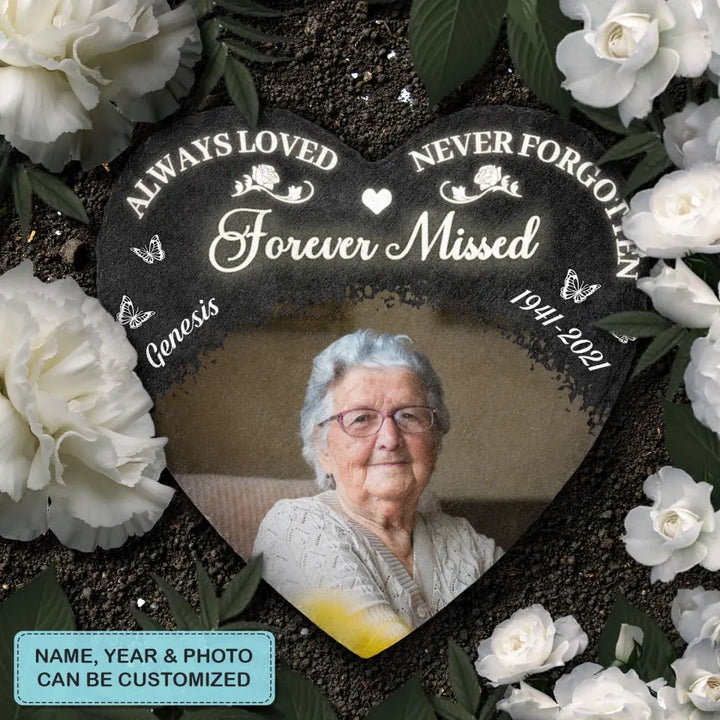 Personalized Garden Stone - Memorial Gift For Family Members, Mom, Dad, Sisters, Brothers - Always On Our Minds ARND036