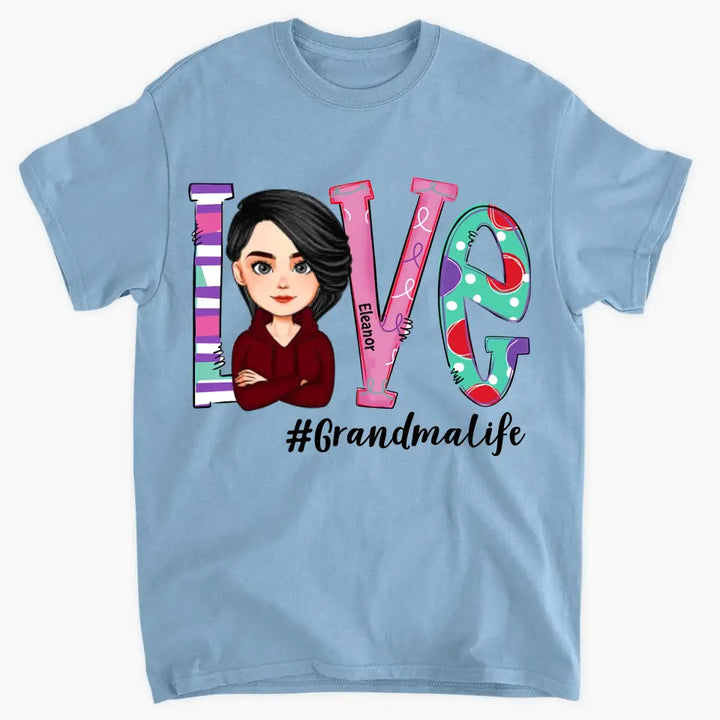 Personalized T-shirt - Mother's Day Gift For Mom - Love Grandma Life ARND018
