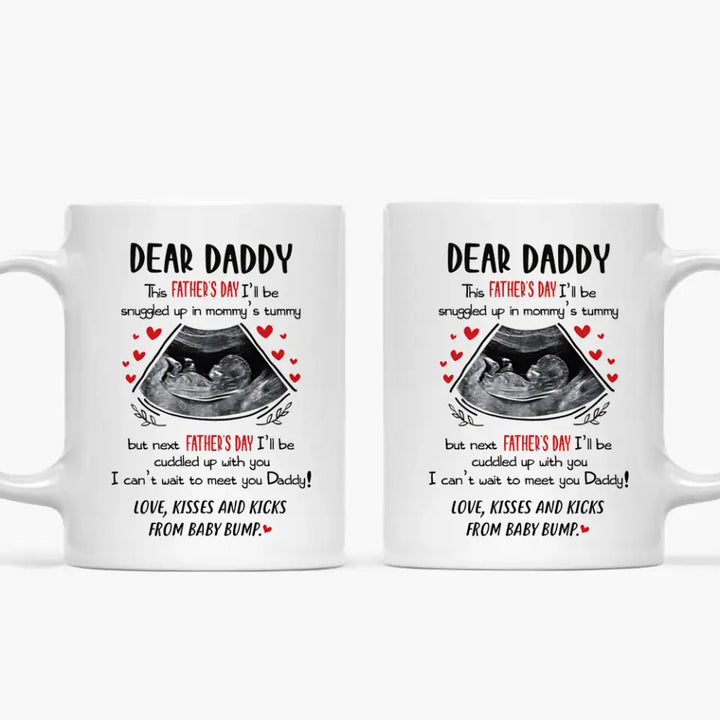 Personalized White Mug - Father's Day Gift For Dad - Dear Daddy ARND036