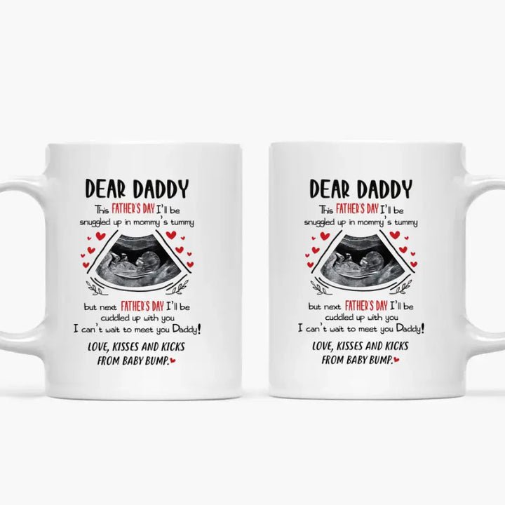Personalized White Mug - Father's Day Gift For Dad - Dear Daddy ARND036