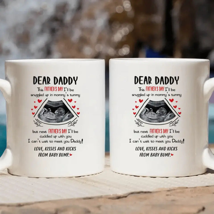 Personalized White Mug - Father's Day Gift For Dad - Dear Daddy ARND036