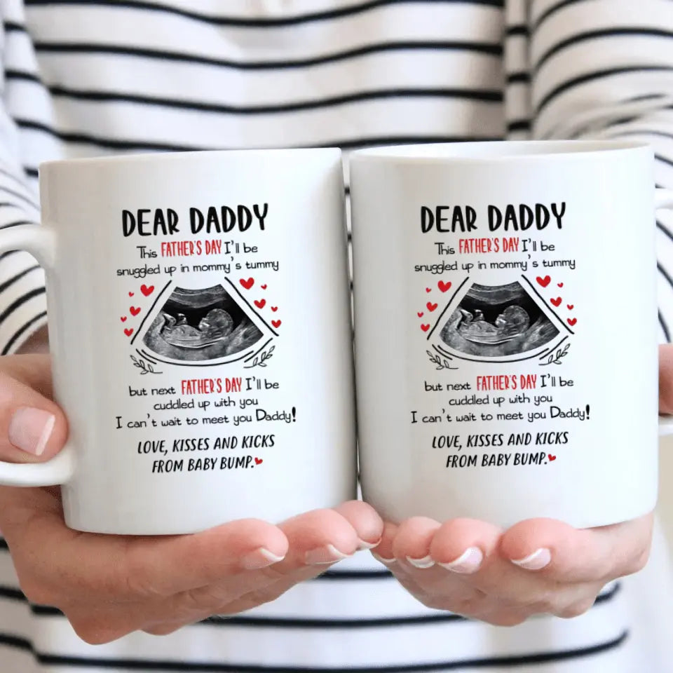 Personalized White Mug - Father's Day Gift For Dad - Dear Daddy ARND036
