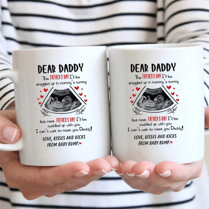 Personalized White Mug - Father's Day Gift For Dad - Dear Daddy ARND036