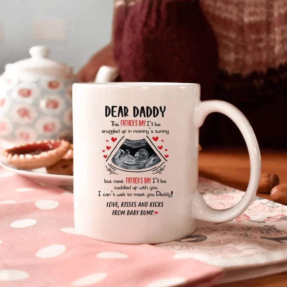 Personalized White Mug - Father's Day Gift For Dad - Dear Daddy ARND036