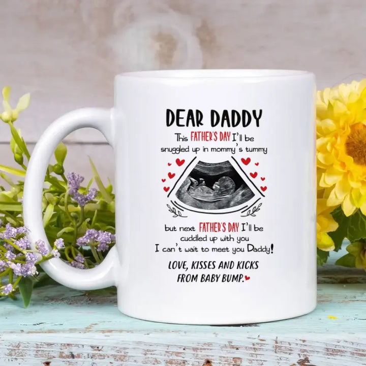Personalized White Mug - Father's Day Gift For Dad - Dear Daddy ARND036