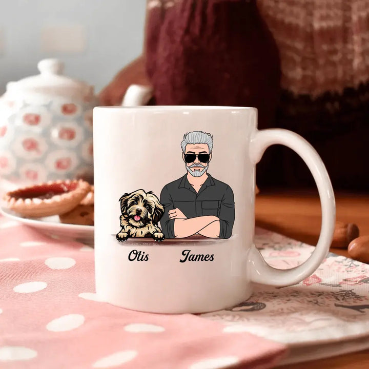 Personalized White Mug - Birthday, Father Day Gift Dog Lover - Dog Dad ARND005