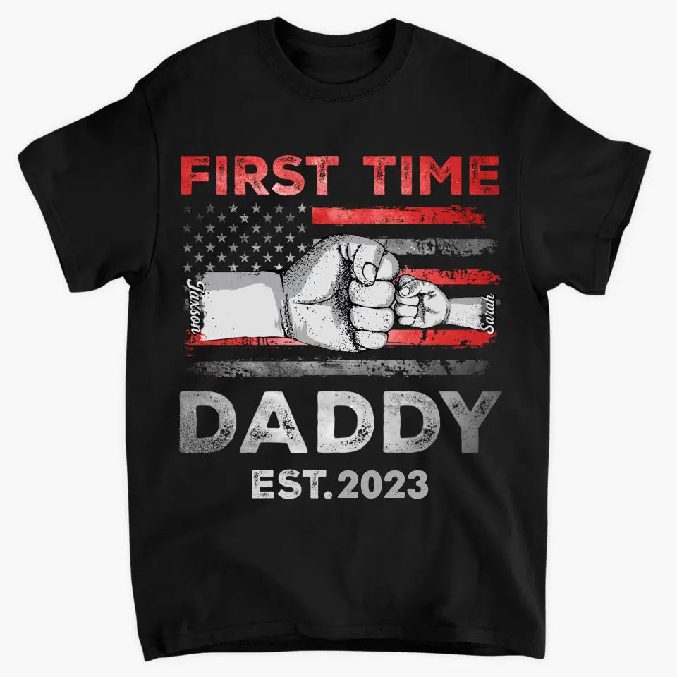 Personalized T-shirt - Father's Day Gift For Dad, Grandpa - First Time Daddy ARND036