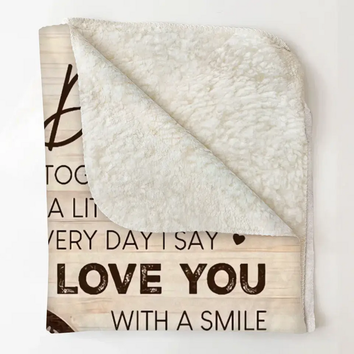 Personalized Blanket - Father's Day Gift For Dad - Dad Happy First Father's Day ARND005