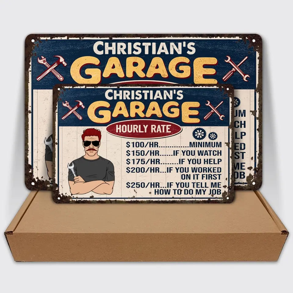 Personalized Metal Sign - Father's Day Gift For Dad, Grandpa - Grandpa's Garage V2 ARND005